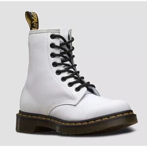 Dr. Martens 1460 Softy T - White Leather Lace Up Boots - Women's Size 10 -NEW